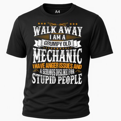 Walk Away I Am A Grumpy Old Mechanic I Have Anger Issues Performance Shirt