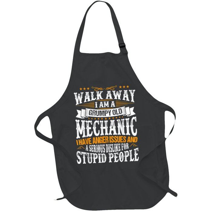 Walk Away I Am A Grumpy Old Mechanic I Have Anger Issues Apron
