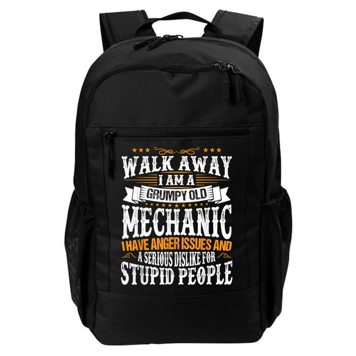 Walk Away I Am A Grumpy Old Mechanic I Have Anger Issues Backpack