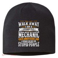 Walk Away I Am A Grumpy Old Mechanic I Have Anger Issues Sustainable Beanie