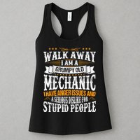 Walk Away I Am A Grumpy Old Mechanic I Have Anger Issues Womens Tank Top