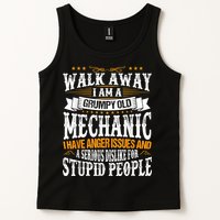 Walk Away I Am A Grumpy Old Mechanic I Have Anger Issues Tank Top