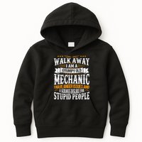 Walk Away I Am A Grumpy Old Mechanic I Have Anger Issues Kids Hoodie