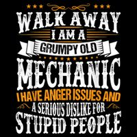 Walk Away I Am A Grumpy Old Mechanic I Have Anger Issues Wool Snapback Cap