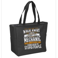Walk Away I Am A Grumpy Old Mechanic I Have Anger Issues Zip Tote Bag