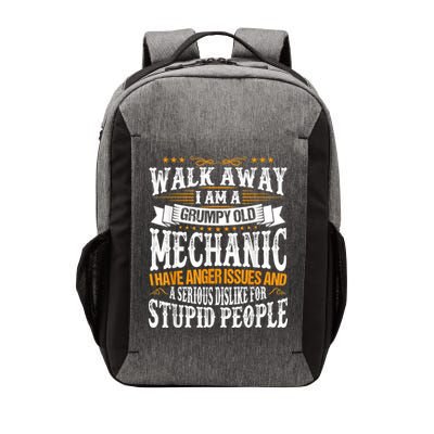 Walk Away I Am A Grumpy Old Mechanic I Have Anger Issues Vector Backpack