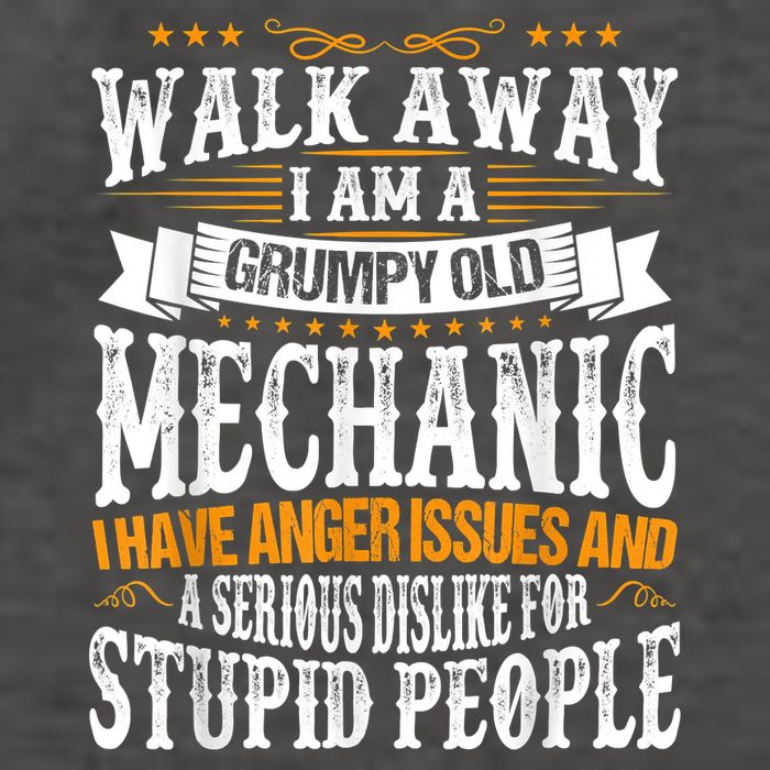 Walk Away I Am A Grumpy Old Mechanic I Have Anger Issues Vector Backpack