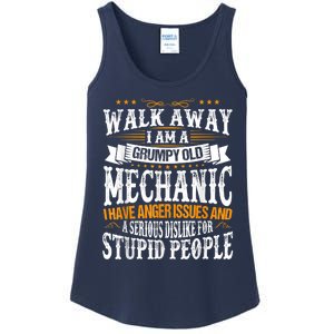 Walk Away I Am A Grumpy Old Mechanic I Have Anger Issues Ladies Essential Tank