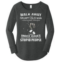 Walk Away I Am A Grumpy Old Man I Love Dogs More Than Humans Women's Perfect Tri Tunic Long Sleeve Shirt