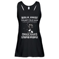 Walk Away I Am A Grumpy Old Man I Love Dogs More Than Humans Ladies Essential Flowy Tank