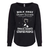 Walk Away I Am A Grumpy Old Man I Love Dogs More Than Humans Womens California Wash Sweatshirt