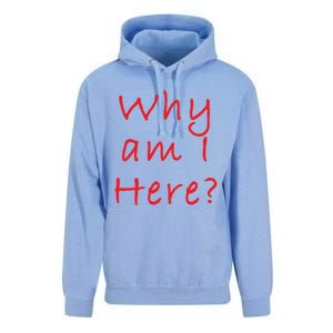 Why Am I Here? Sarcastically Funny Quote Gift Unisex Surf Hoodie