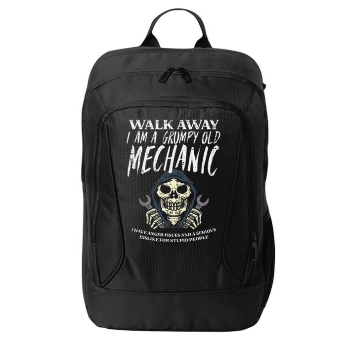 Walk Away Im Grumpy Old Mechanic City Backpack