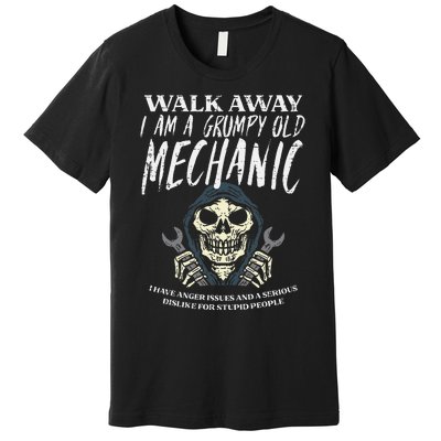 Walk Away Im Grumpy Old Mechanic Premium T-Shirt