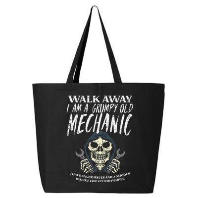 Walk Away Im Grumpy Old Mechanic 25L Jumbo Tote