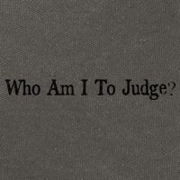 Who Am I To Judge Quote Design Cotton Canvas Backpack