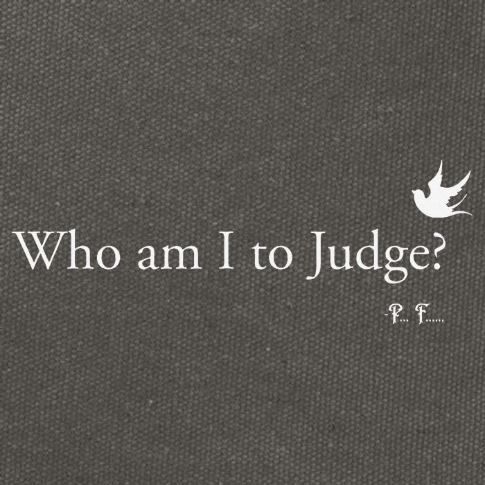 Who Am I To Judge Cotton Canvas Backpack