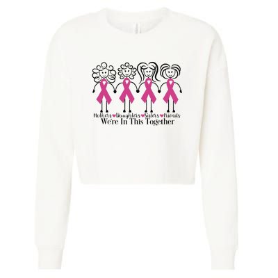 We Are In Together Family Friends Breast Cancer Awareness Cropped Pullover Crew