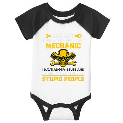 Walk Away I Am A Grumpy Old Mechanic I Have Anger Issues Infant Baby Jersey Bodysuit