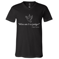 Who Am I To Judge For Christian V-Neck T-Shirt