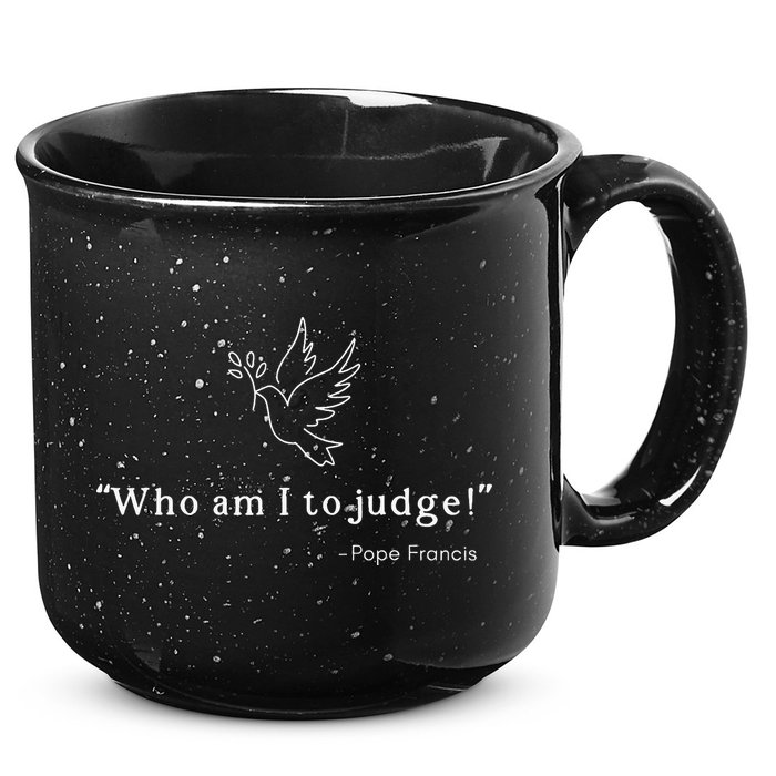 Who Am I To Judge For Christian 15oz Campfire Ceramic Mug