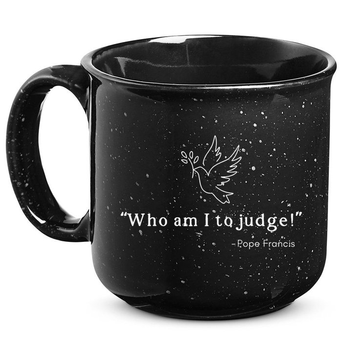 Who Am I To Judge For Christian 15oz Campfire Ceramic Mug