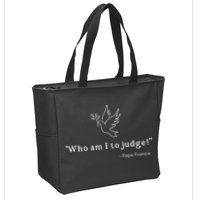 Who Am I To Judge For Christian Zip Tote Bag