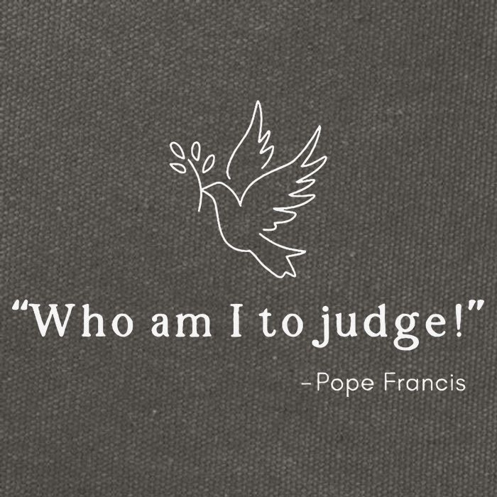 Who Am I To Judge For Christian Cotton Canvas Backpack