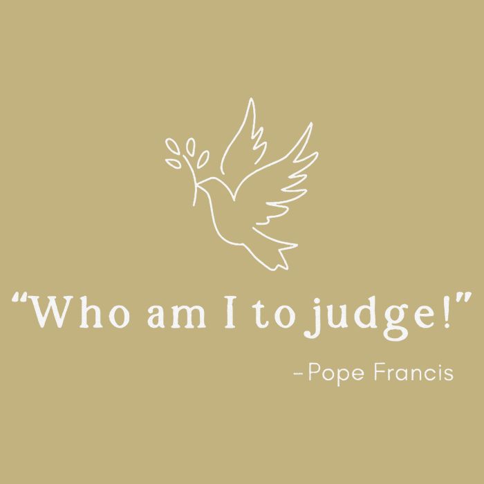Who Am I To Judge For Christian Button