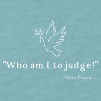 Who Am I To Judge For Christian Sueded Cloud Jersey T-Shirt