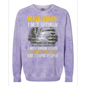 Walk Away! I'm A Veteran Amy Colorblast Crewneck Sweatshirt