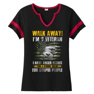 Walk Away! I'm A Veteran Amy Ladies Halftime Notch Neck Tee