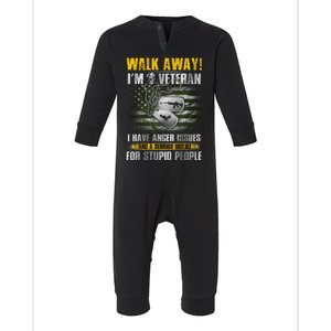 Walk Away! I'm A Veteran Amy Infant Fleece One Piece