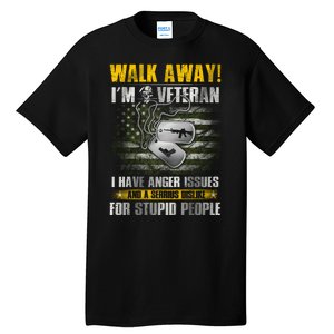 Walk Away! I'm A Veteran Amy Tall T-Shirt