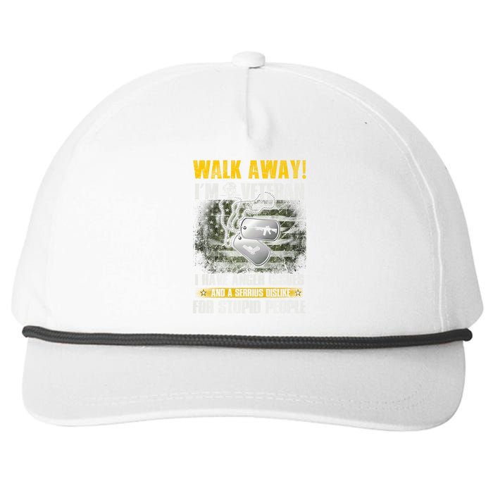 Walk Away! I'm A Veteran Amy Snapback Five-Panel Rope Hat