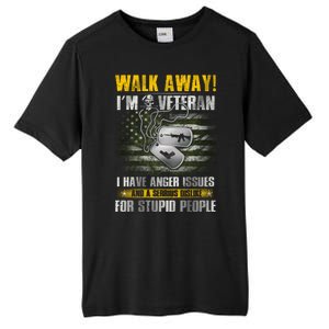 Walk Away! I'm A Veteran Amy Tall Fusion ChromaSoft Performance T-Shirt