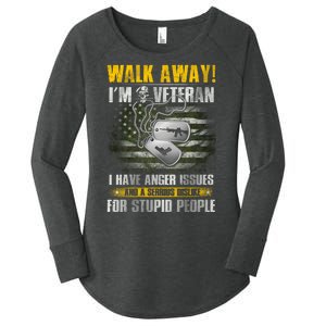 Walk Away! I'm A Veteran Amy Women's Perfect Tri Tunic Long Sleeve Shirt