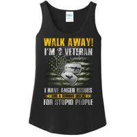 Walk Away! I'm A Veteran Amy Ladies Essential Tank