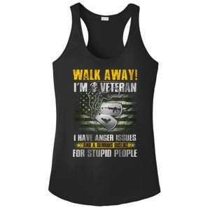 Walk Away! I'm A Veteran Amy Ladies PosiCharge Competitor Racerback Tank