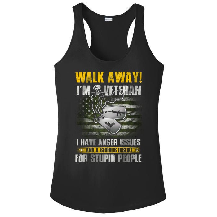 Walk Away! I'm A Veteran Amy Ladies PosiCharge Competitor Racerback Tank