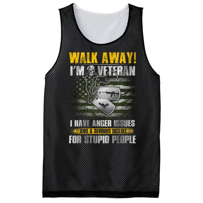 Walk Away! I'm A Veteran Amy Mesh Reversible Basketball Jersey Tank