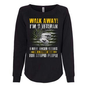 Walk Away! I'm A Veteran Amy Womens California Wash Sweatshirt