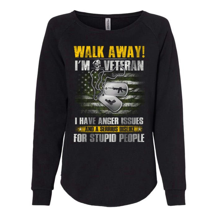 Walk Away! I'm A Veteran Amy Womens California Wash Sweatshirt