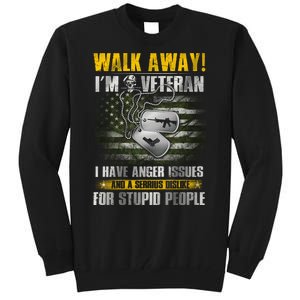 Walk Away! I'm A Veteran Amy Tall Sweatshirt