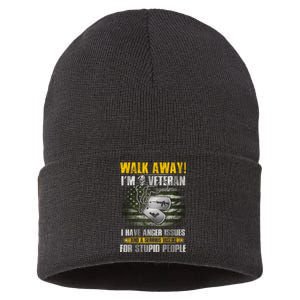 Walk Away! I'm A Veteran Amy Sustainable Knit Beanie