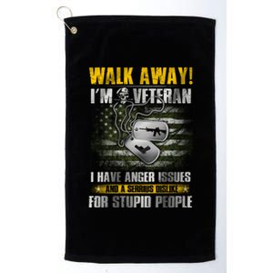 Walk Away! I'm A Veteran Amy Platinum Collection Golf Towel