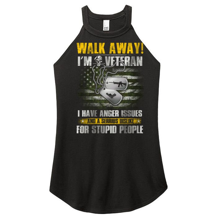 Walk Away! I'm A Veteran Amy Women's Perfect Tri Rocker Tank