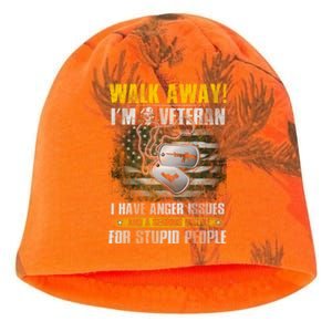 Walk Away! I'm A Veteran Amy Kati - Camo Knit Beanie