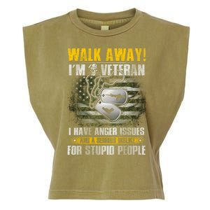 Walk Away! I'm A Veteran Amy Garment-Dyed Women's Muscle Tee