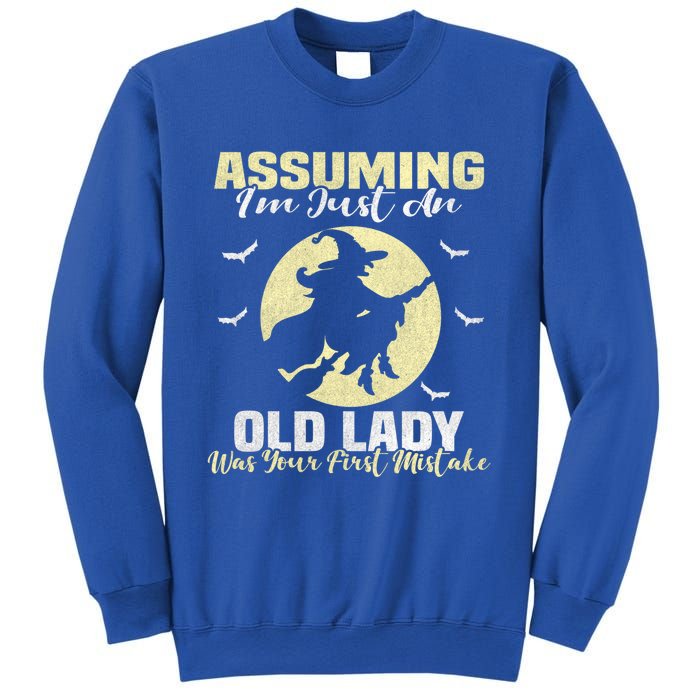 Witch Assuming Im Just An Old Lady Was Your First Mistake Gift Sweatshirt